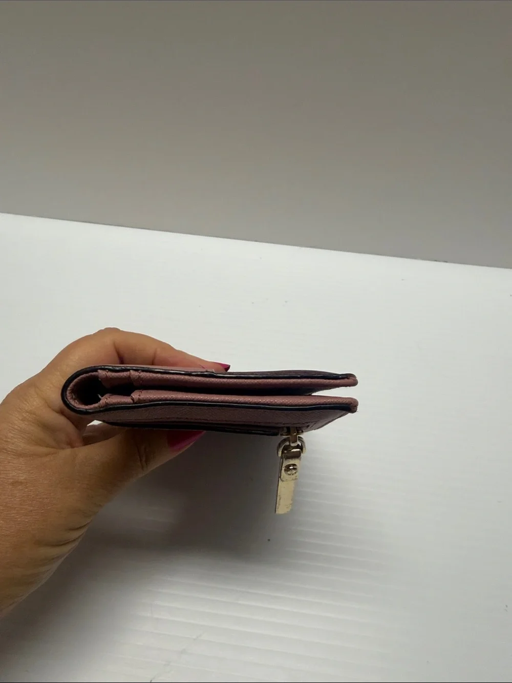 Kate Spade Two-Tone Plum and Dusty Pink Continental Wallet